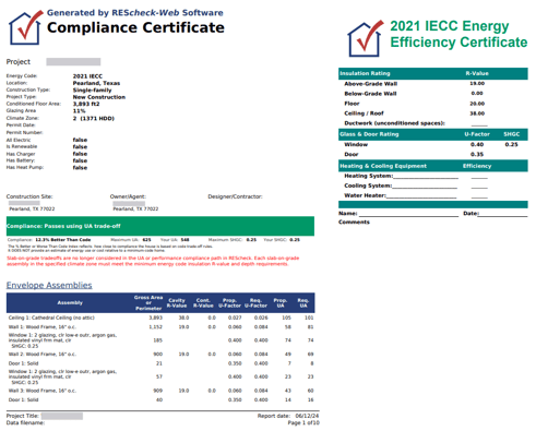 Rescheck example report