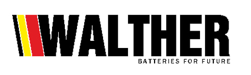 Walther Battery Solutions ; Automotive, Truck, Moto, Industrial, Motive Power, Lithium Systems logo