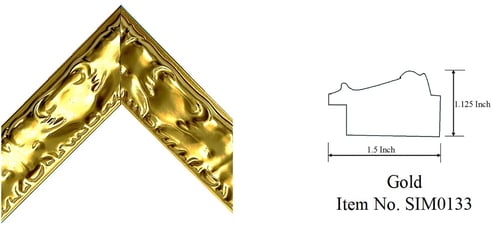 a picture of a gold picture frame Item No. SIM0133