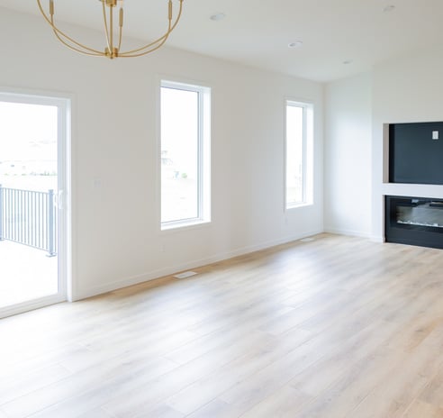 light wood flooring in living room