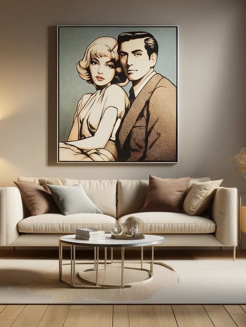 Casal em estilo Pop-Art.