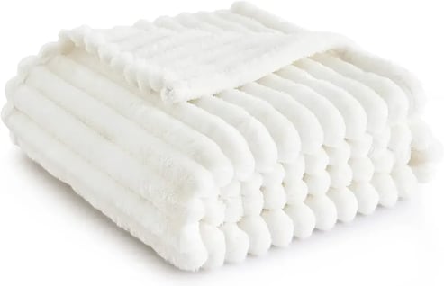 Bedsure White Throw Blanket