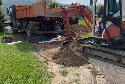 Travaux de terrassement à Billom