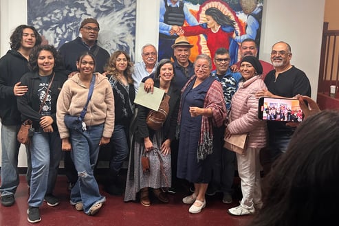 LA Piedra artists at LA Art exhibit
