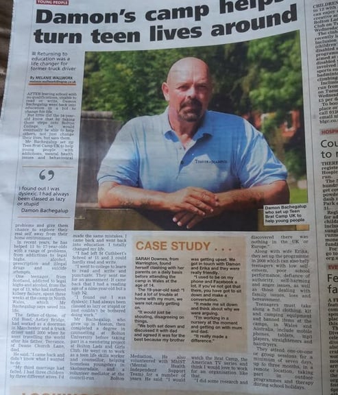 teencampsuk newspaper story