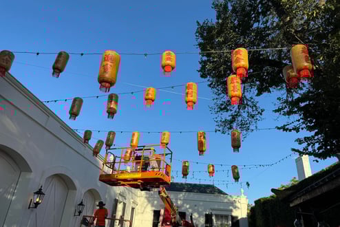 lanterns hung