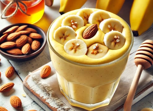 Frullato-post-allenamento-proteico-banana-mandorla-png