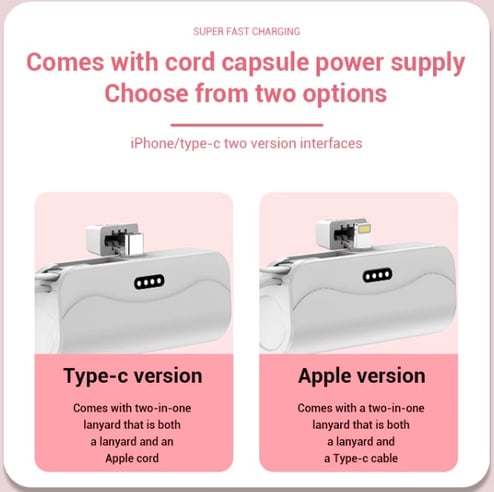 2 in 1 mini portable power bank