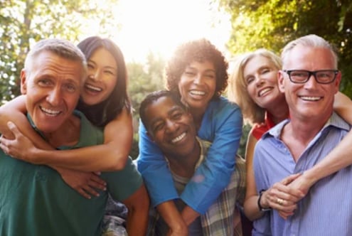 happy healthy people
