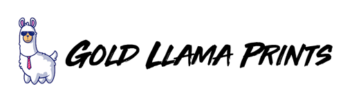 Gold Llama Prints logo