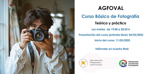 Cartel anunciador Curso Básico Fotografia