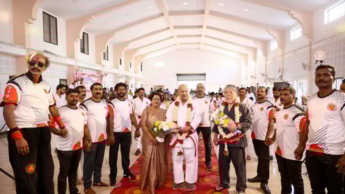 hanshi tetsuo takamiyagi and hanshi ravindrn k.p with indian masters