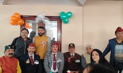 ex soldier with trust @ republic day