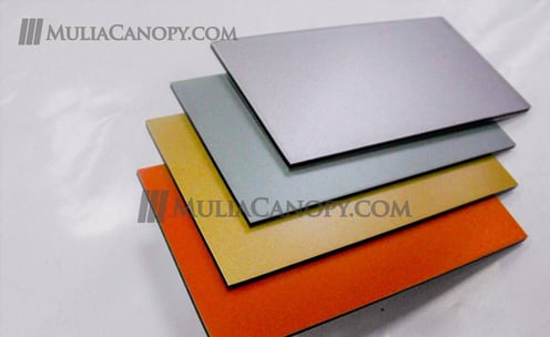 bahan bangunan, polcarbonat, aluminium panel