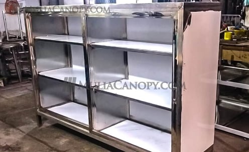 furnitur stainless, steling kaca, rak stainless, lemari, meja, kursi, jemuran