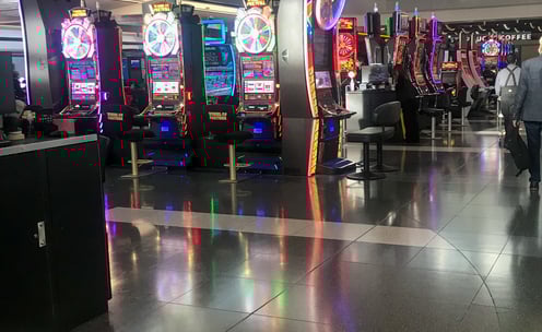 Slots machines in McCarran International Airport Las Vegas