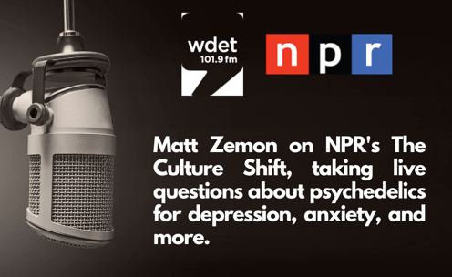 Matt Zemon on NPR's The Culture Shift, taking live questions about psychedelics