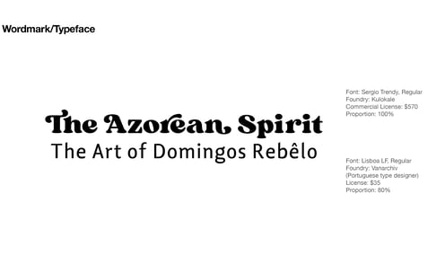 The Azorean Spirit Logo and Typeface