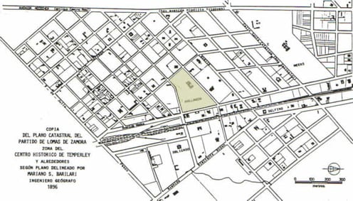 Plano catastral Temperley 1896