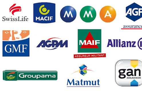 a group of logos of various brands of business