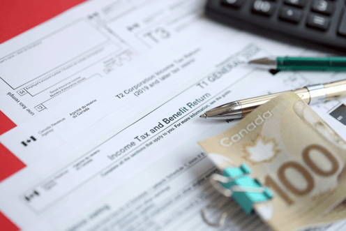 Income Tax and Benefit Return for Canadian Businesses is shown