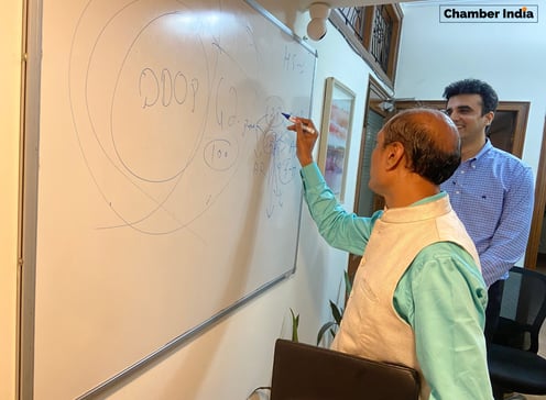 Prof. Ganesh Hingmire at the Chamber India Secretariat