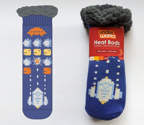 Gaming Dino - HeatBods Sherpa Socks (Underworks)