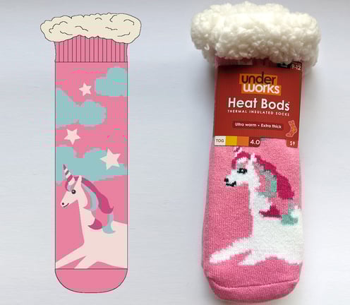Unicorn - HeatBods Sherpa Socks (Underworks)