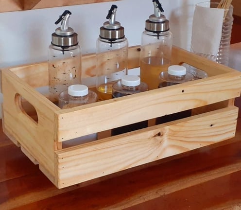 Wooden box palette.