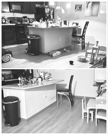 Before and After playing Track to Tidy
