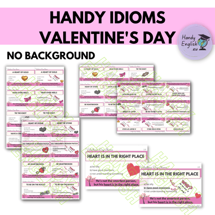 Valentine's idioms speaking vocabulary, writing and assessment