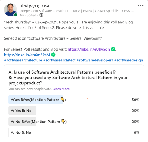 Alt Text: hiralvyasdave.com - Poll3 Result, part of Poll and Blog-Series2