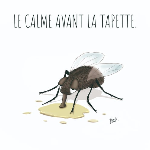 Illustration humoristique de XILART le calme avant la tempête