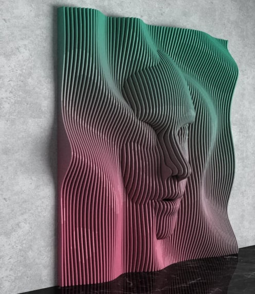 MOBILIER PARAMETRIC, PERETE RIFLAJE MDF