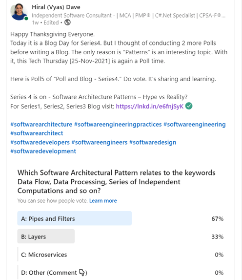 hiralvyasdave.com - Poll5 Result, part of Poll and Blog-Series4