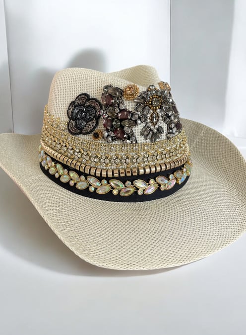 a hat with a hat on top of a white background