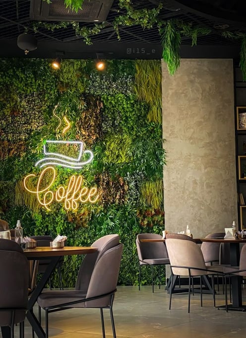 panneaux végétaux entreprise restaurant