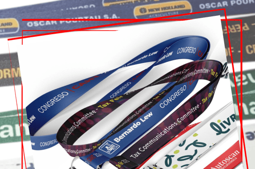 Cintas, lanyards, portacredenciales y llaveros, merchandising, impresión full color