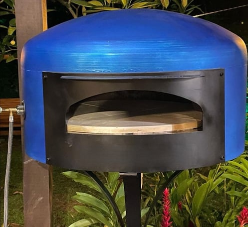 horno compacto azul