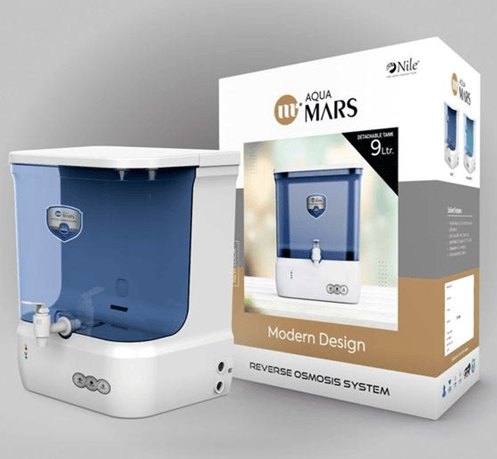 a water purifier with a box of water