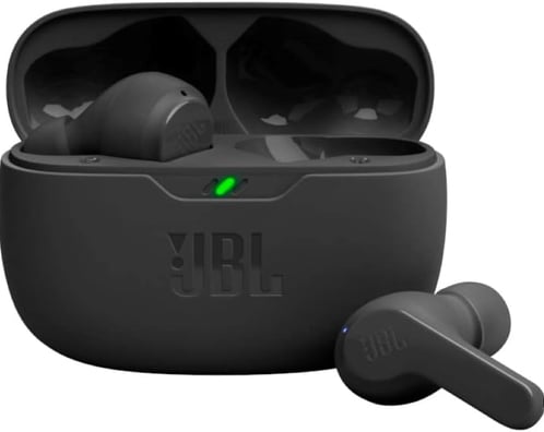 a pair of jbl bluetooths with a jbl in - earphones