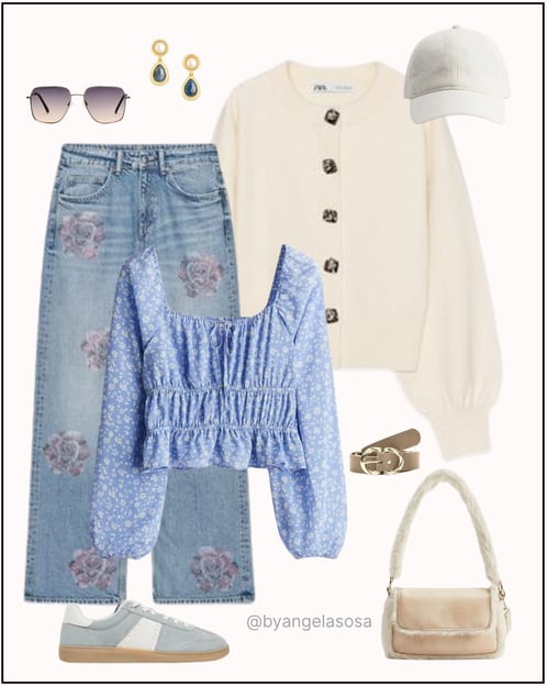 Idea de outfit casual romántico