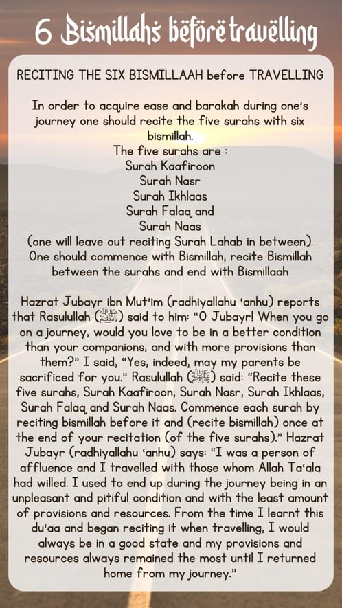 Sunnah Duas when Traveling Muslim