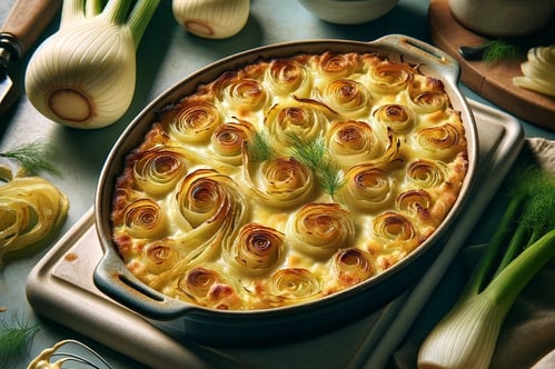 lejra dish of food with fennel bechamel