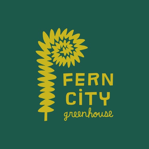 Fern City Greenhouse Logo Brand Design