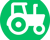 a tractor with a tractor in the middle of a green circle