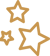 trois étoiles dorées