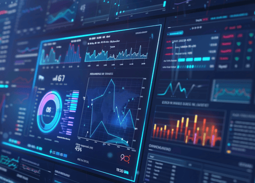 a computer screen showing a bunch of data and data visual data is show as part of data analytics