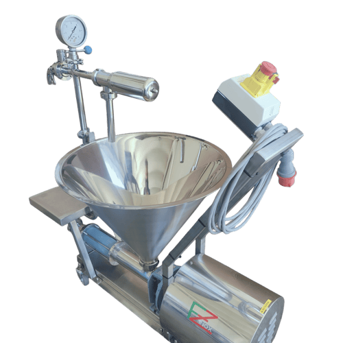 FZ INOX smoothing machine, hopper