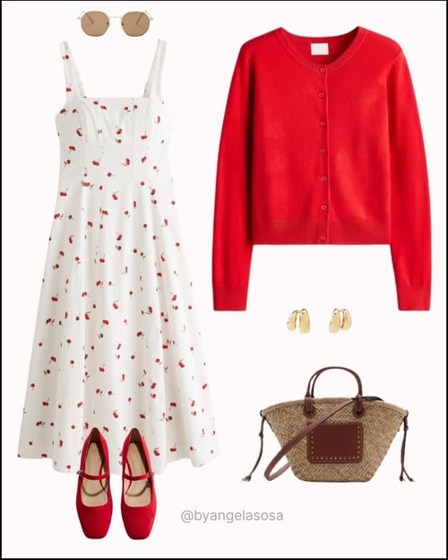 Outfit lindo con rojo para verano